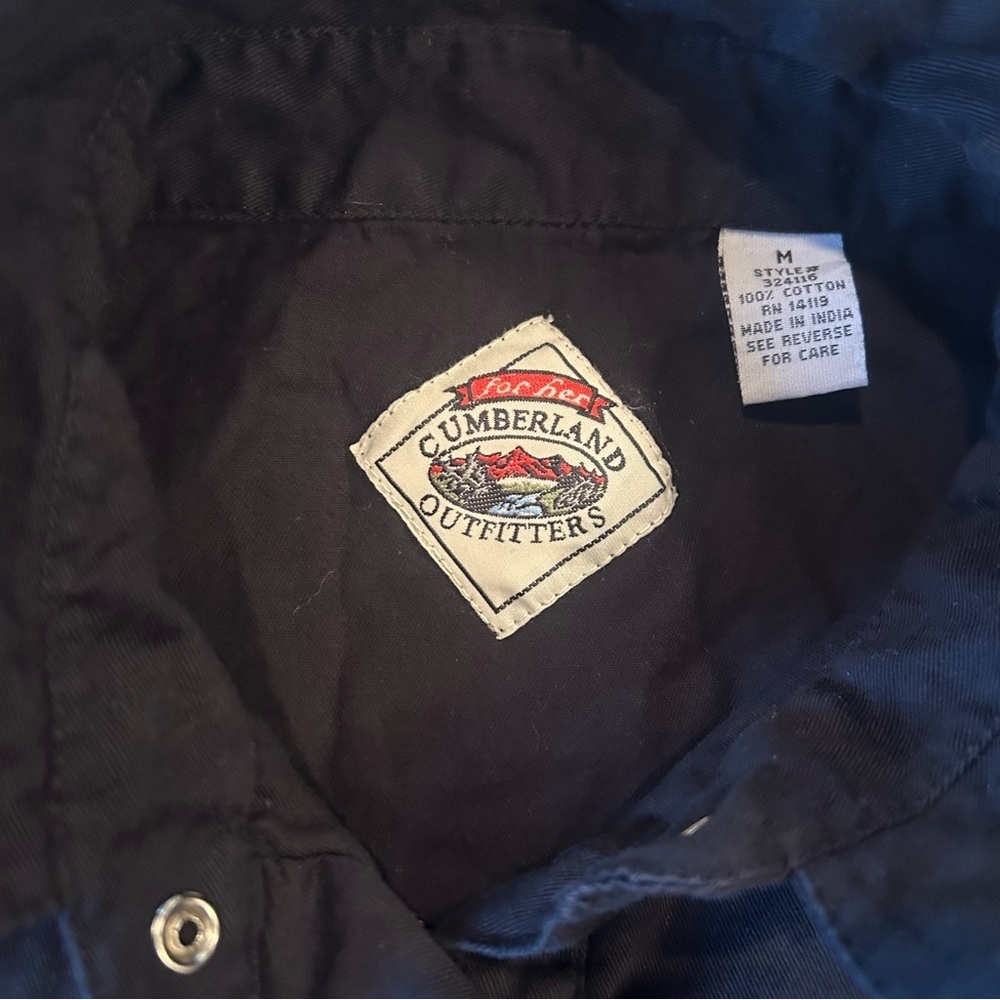 Cumberland Outfitters Women’s Western Shirt Size Medium Black - Picture 5 of 6